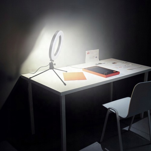 LAMPA PIERŚCIENIOWA LED RING STATYW SELFIE 3 BARWY BIELI TRIPOD SESJA ZD67B