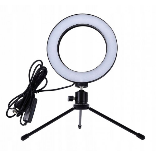 LAMPA PIERŚCIENIOWA LED RING STATYW SELFIE 3 BARWY BIELI TRIPOD SESJA ZD67B