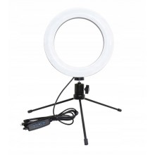 LAMPA PIERŚCIENIOWA LED RING STATYW SELFIE 3 BARWY BIELI TRIPOD SESJA ZD67B