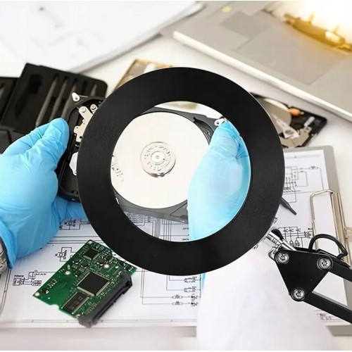 LAMPKA LED LUPA KOSMETYCZNA BIURKOWA 7V 3000-6000K SZKŁO POWIĘKSZAJĄCE X3