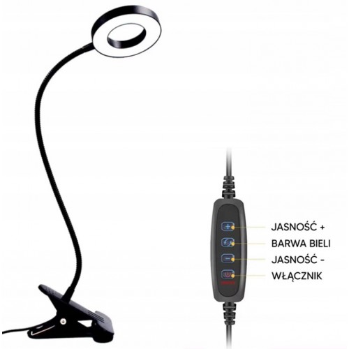 LAMPA PIERŚCIENIOWA LED RING STATYW SELFIE 3 BARWY BIELI TRIPOD SESJA ZD67F