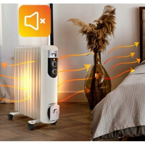 Grzejnik olejowy termostat kaloryfer elektryczny 2500W 13 żeberek