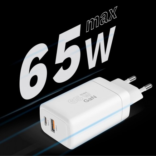 Szybka ładowarka sieciowa kostka adapter 65 W Quick Charge Kruger&Matz