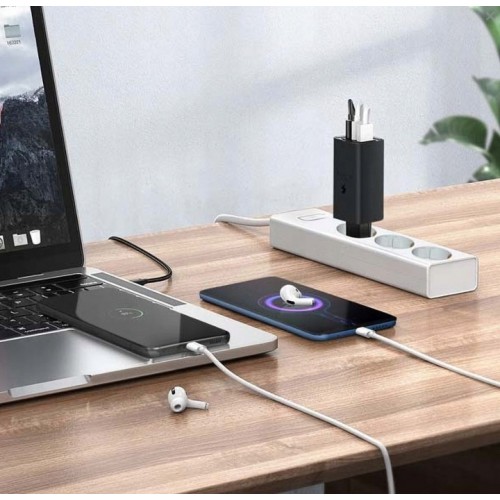 Ładowarka sieciowa kostka zasilacz USB typ C Quick Charge 65W czarna