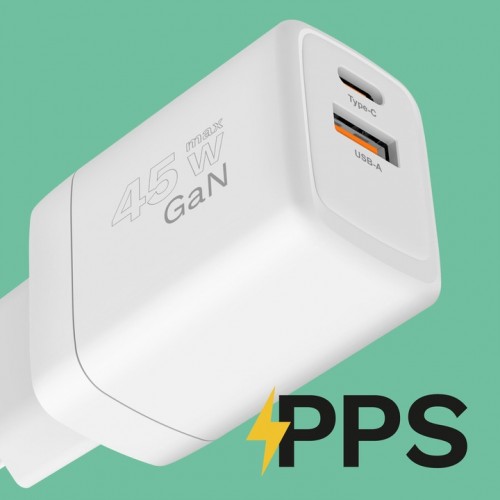 Szybka ładowarka sieciowa adapter GAN 45W Quick Charge Kruger&Matz