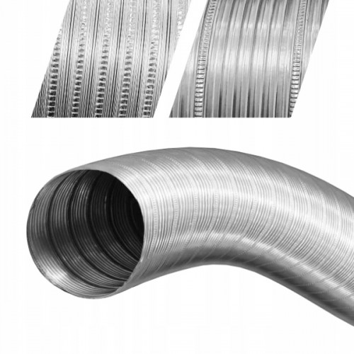 RURA ALUMINIOWA WENTYLACYJNA DO OKAPU KANAŁOWA GIĘTKA 200mm 3m