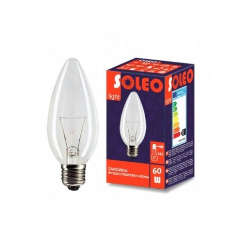 Żarówka wysokotemperaturowa soleo 60W B35 E27 230V