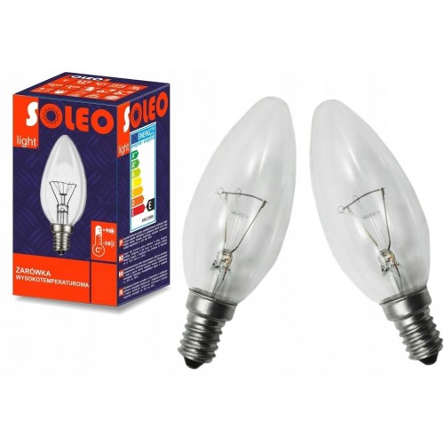Żarówka wysokotemperaturowa soleo 60W B35 E14 230V