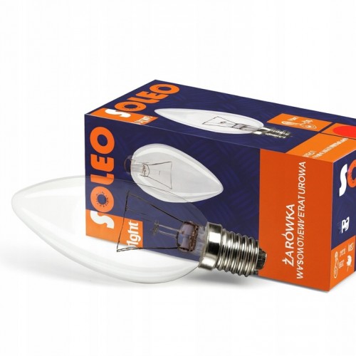 Żarówka wysokotemperaturowa soleo 60W B35 E14 230V
