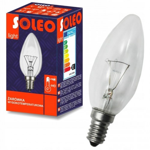 Żarówka wysokotemperaturowa soleo 60W B35 E14 230V