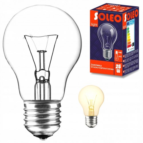 Żarówka wysokotemperaturowa soleo 25W A55 E27 230V