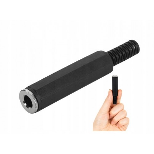 Gniazdo wtyk jack 6,3 mm stereo na kabel lutowany 1szt