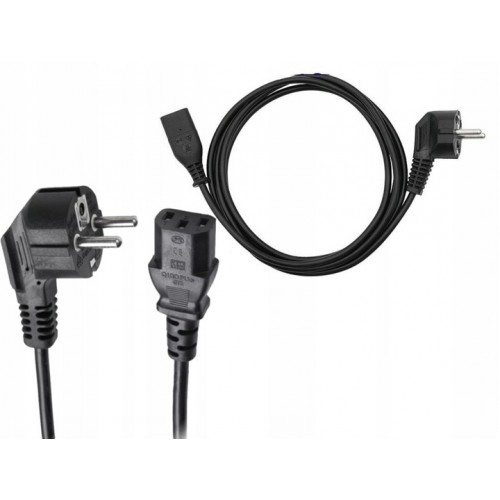 Kabel zasilający sieciowy do komputera monitora czarny 2m KPO2772-2