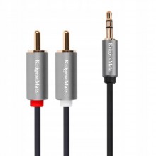 Kabel przewód audio stereo wtyk minijack (3,5 mm) - 2x RCA (cinch) 5m