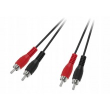 Kabel przewód audio kabel sygnałowy 2x RCA (cinch) - 2x RCA (cinch) 5m