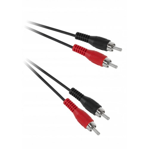 Kabel przewód audio kabel sygnałowy 2x RCA (cinch) - 2x RCA (cinch) 5m