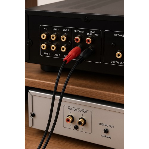 Przewód Kabel Audio Kabel Połączeniowy CINCH wtyk 2 x RCA - 2 x RCA1,8m