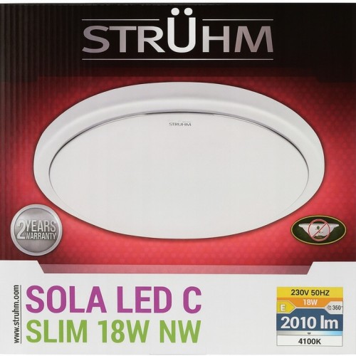 LAMPA SUFITOWA plafon SOLA SMD LED C SLIM18W 4000K 452335