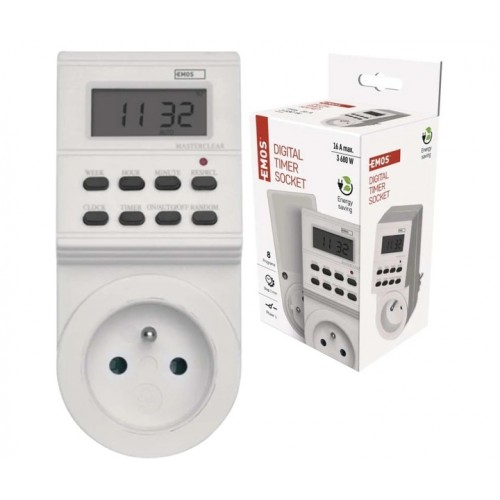 Cyfrowy programator czasowy zegar sterujący 3680W 230V 16A TS-EF1