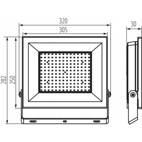 Halogen reflektor LED naświetlacz zewnętrzny ogrodowy biały neutralny 150W