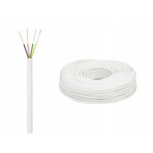 Kabel Przewód telefoniczny płaski KP-4/100m BIAŁY