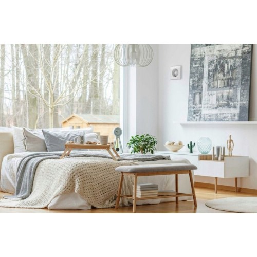 Wentylator łazienkowy cichy biały wyłącznik czasowy 01-003 pRim 100 TS