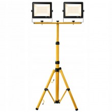 HALOGEN BUDOWLANY NAŚWIETLACZ LED STATYW 2X 100W (200W) ZESTAW LAMPY STOJAK