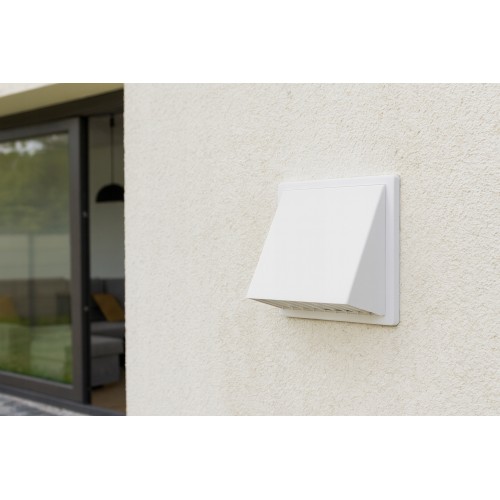 KRATKA WENTYLACYJNA WYWIEWNA Z OKAPEM WYLOT Z OKAPEM BIAŁY FI 100 668547