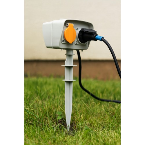 Elektryczny słupek ogrodowy zasilający IP44 z klapką