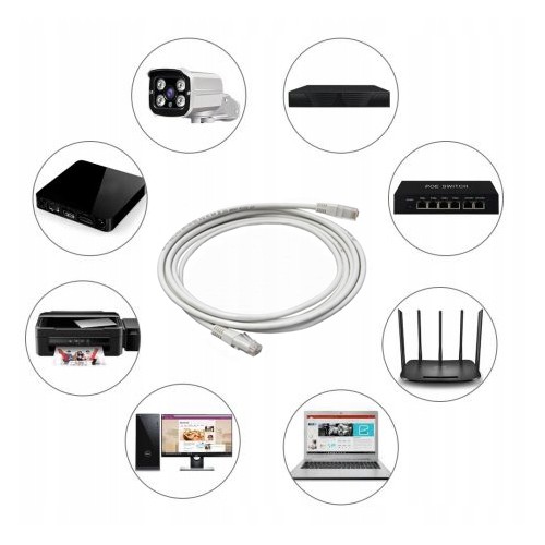 KABEL SIECIOWY LAN RJ45 SKTRĘTKA ETHERNET PATCHCORD UTP CAT 5E 30M