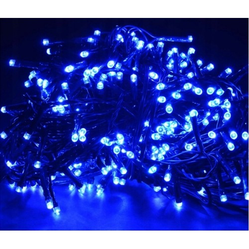 Lampki Choinkowe Świąteczne Niebieskie Światełka na Choinkę 500 LED