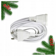 Przedłużacz Choinkowy do Lampek Choinkowych Girlandy Płaska Wtyczka 3m