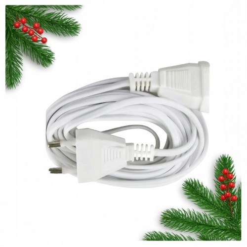 Przedłużacz do lampek choinkowych pojedynczy  3 M biały