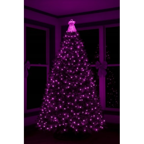 Lampki choinkowe różowy łączenie 200 led IP44