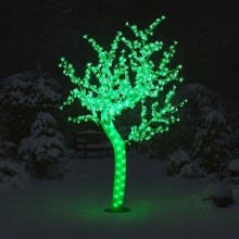 Drzewo LED Kwiat Wiśni Świąteczne Świecące Zielone Choinka Lampki 250 cm