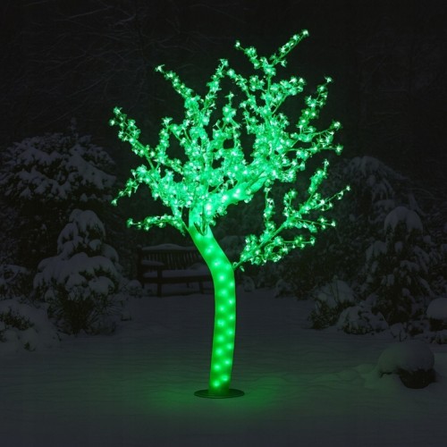 Drzewo LED Kwiat Wiśni Świąteczne Świecące Zielone Choinka Lampki 250 cm