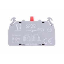 ŁĄCZNIK Z TOREM ROZWIERNYM STYK POMOCNICZY NC MONTAŻ CZOŁOWY SP221-1