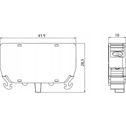 ŁĄCZNIK Z TOREM ROZWIERNYM STYK POMOCNICZY NC MONTAŻ CZOŁOWY SP221-1