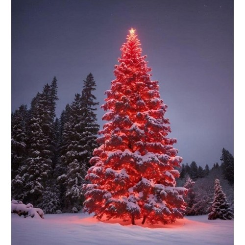 Lamki choinkowe 100 LED czerwone programator