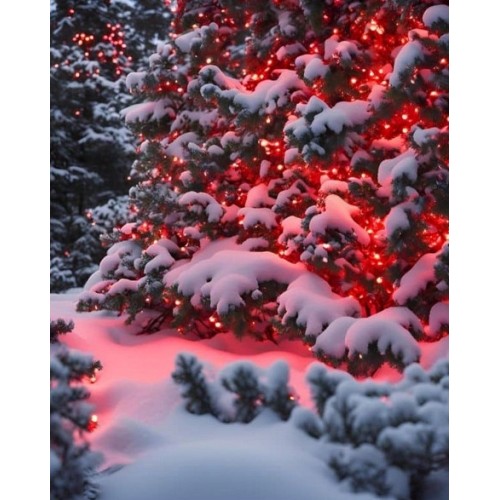 Lamki choinkowe 100 LED czerwone programator