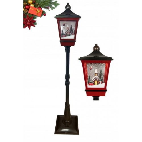 Latarnia Lampa Świąteczna Do Ogrodu Domek z Pozytywką Lampa LED