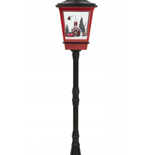 Latarnia Lampa Świąteczna Do Ogrodu Domek z Pozytywką Lampa LED