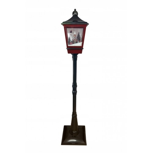 Latarnia Lampa Świąteczna Do Ogrodu Domek z Pozytywką Lampa LED