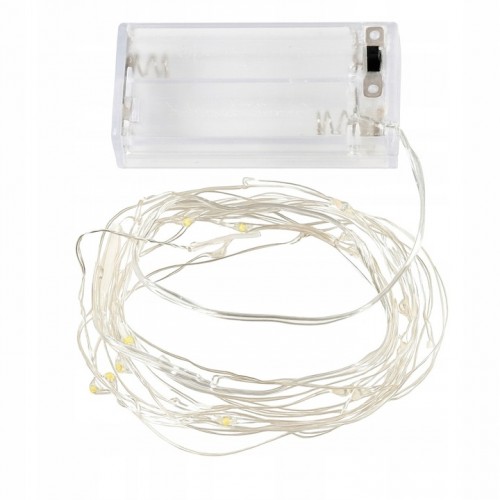 Lampki Drucik 20 LED Lampki Na Choinkę Ciepły Biały Światełka Na Baterię