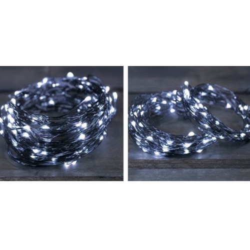Lampki Drucik Lampki Choinkowe 1000 LED Zimny Biały Programator 100m