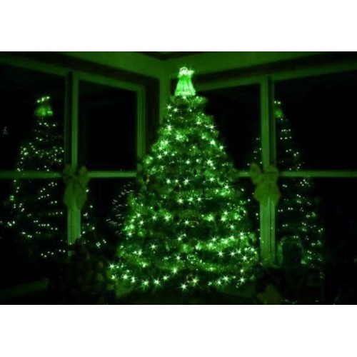 Lampki choinkowe 100 LED zielone programator dodatkowe gniazdo