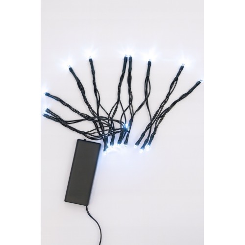 Lampki Choinkowe na Baterie 20 LED Łańcuch Świetlny Zimny Biały do Girlandy