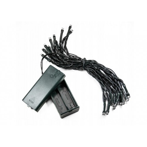 Lampki Choinkowe na Baterie 20 LED Łańcuch Świetlny Zimny Biały do Girlandy