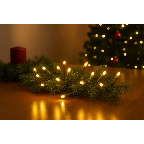 Lampki Choinkowe na Baterie 20LED Łańcuch Świetlny Ciepłe Białe do Girlandy