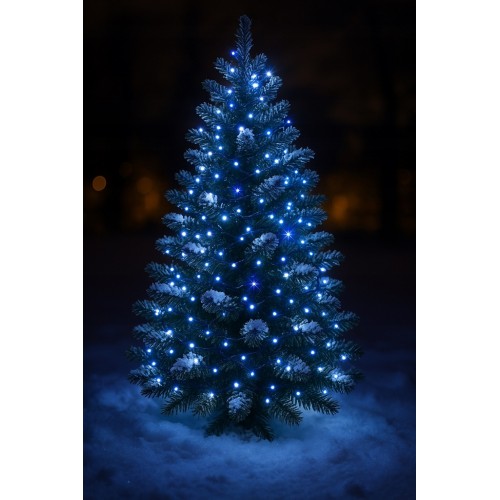 Lampki Choinkowe 500 LED Światełka Choinkowe Zimny Biały Flash Niebieski